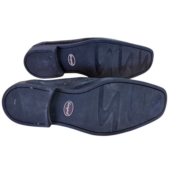 SANDRO MOSCOLONI PEBBLED LEATHER PENNY LOAFERS IN BLACK MEN'S 11.5 D - Picture 11 of 15